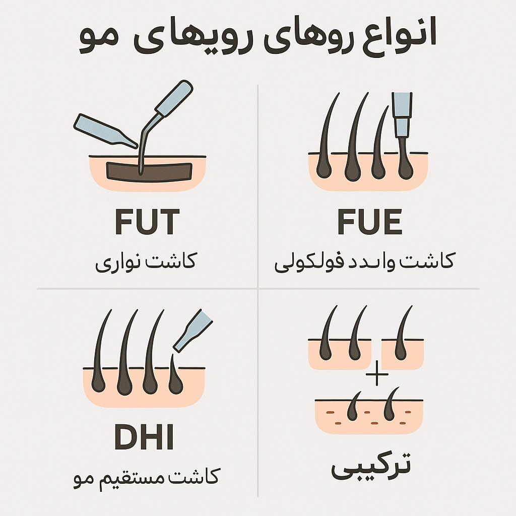 انواع روش‌های پیوند مو؛ انتخاب بهترین روش برای بازگشت زیبایی