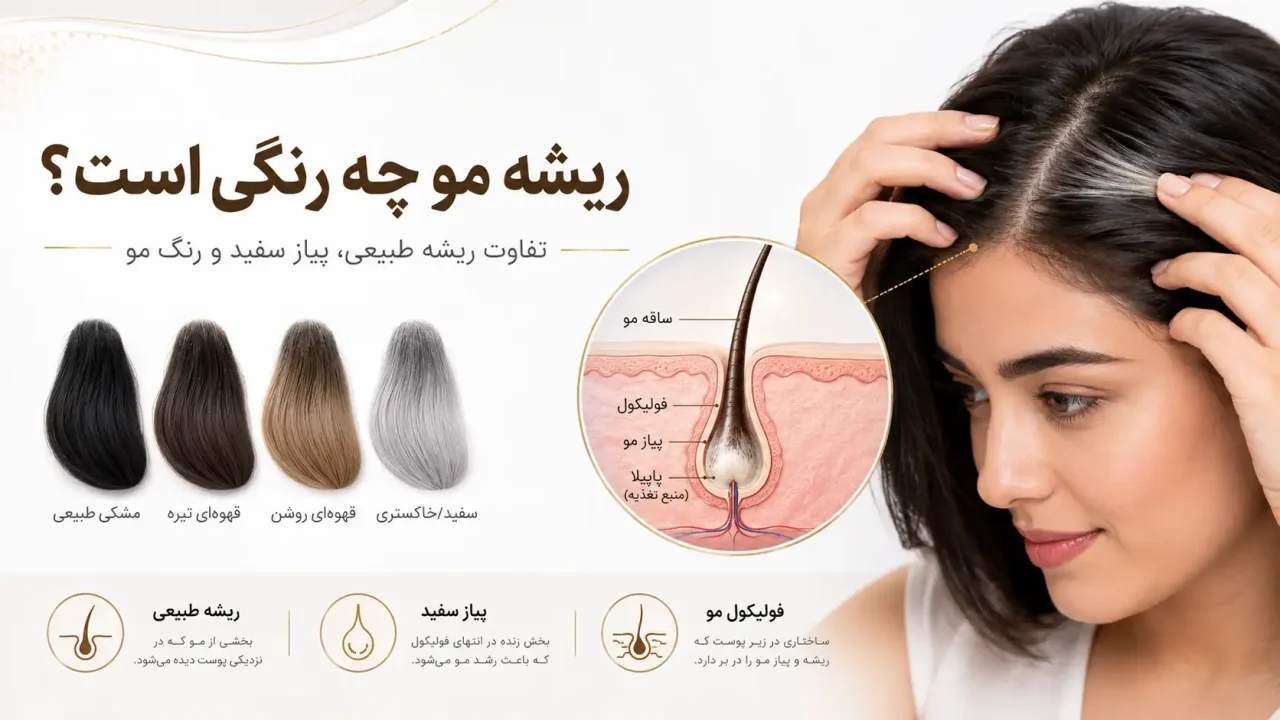 ریشه مو چه رنگی است؟ تفاوت ریشه واقعی مو با پیاز سفید و رنگ طبیعی مو