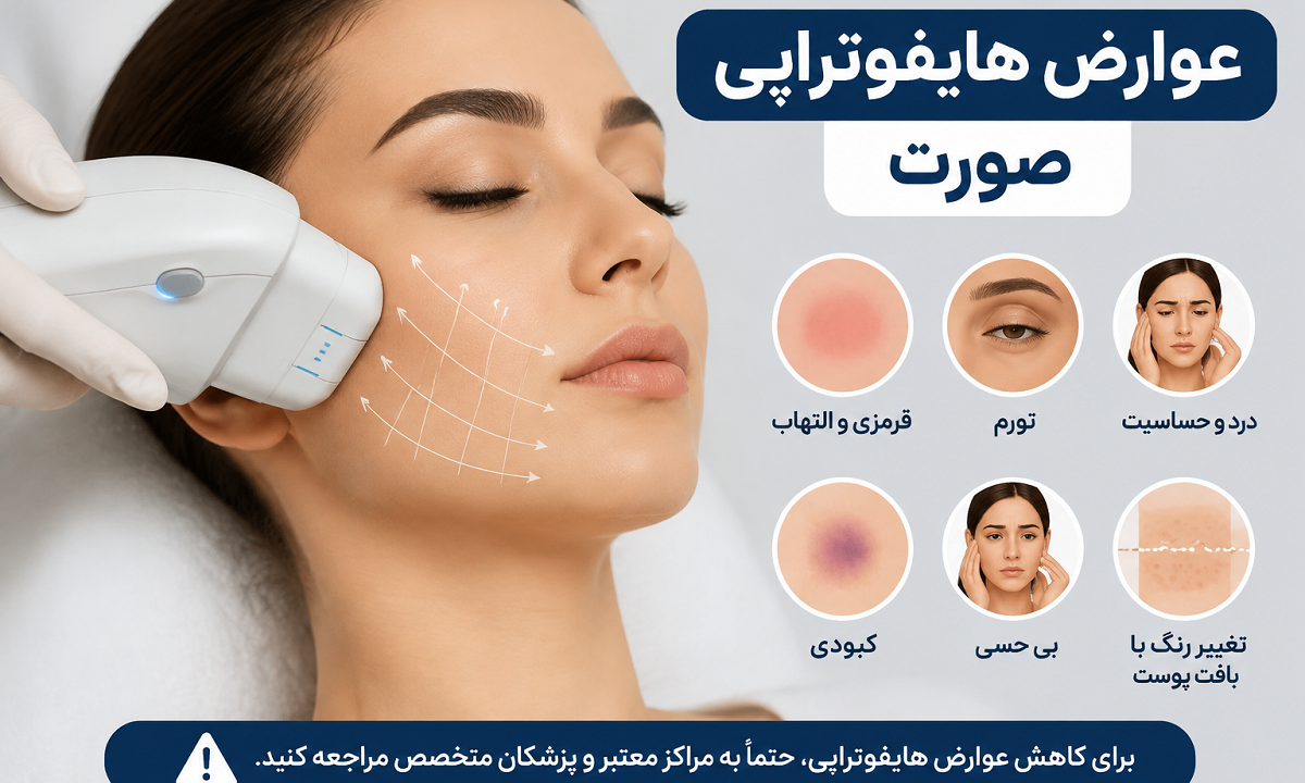 عوارض هایفوتراپی صورت چیست؟ بررسی خطرات، مراقبت‌ها و نکات مهم قبل از انجام HIFU