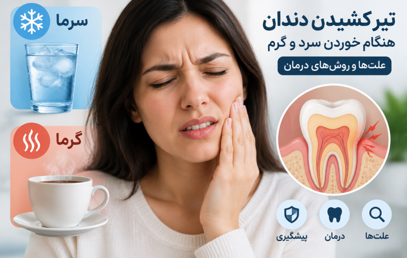 علت تیر کشیدن دندان هنگام خوردن سرد و گرم چیست؟ راهنمای کامل درمان حساسیت دندان