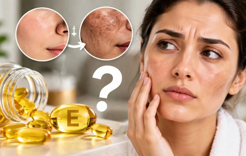 آیا ویتامین E باعث تیرگی پوست می‌شود؟ دلیل تغییر رنگ پوست بعد از استفاده چیست؟