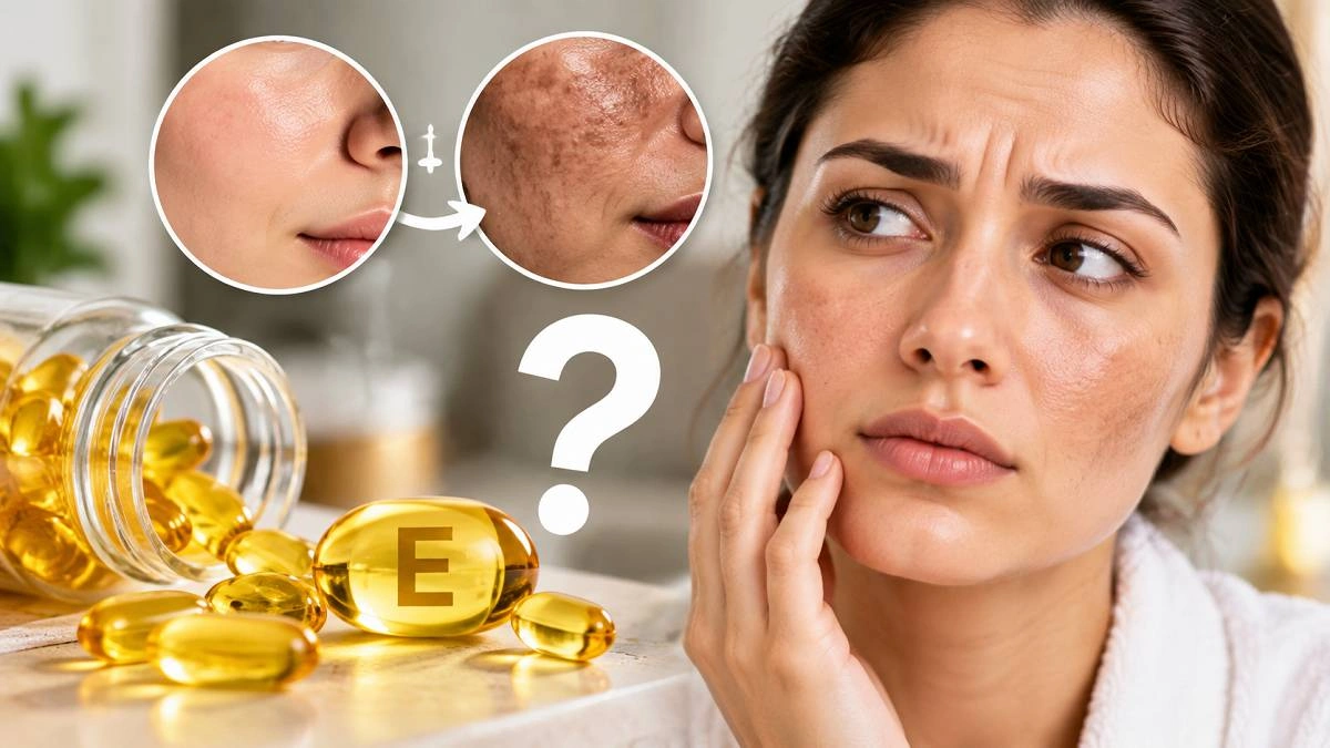 آیا ویتامین E باعث تیرگی پوست می‌شود؟ دلیل تغییر رنگ پوست بعد از استفاده چیست؟