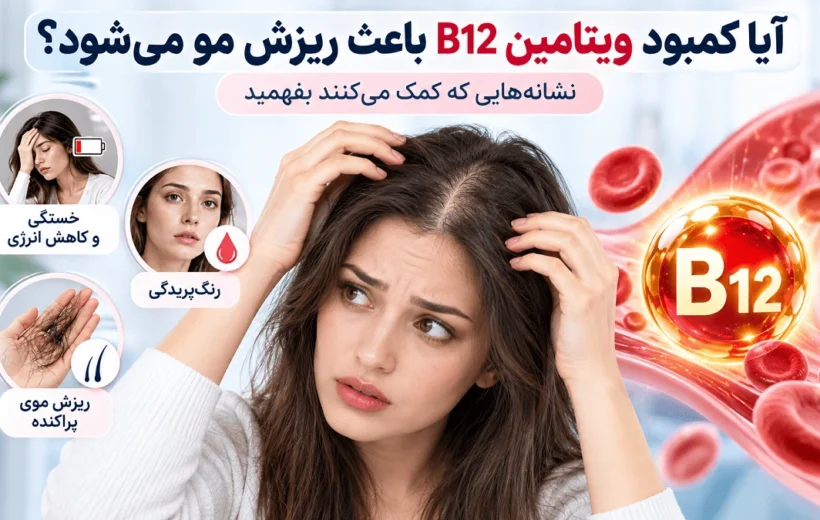 ریزش مو از کمبود B12 است یا نه؟ نشانه‌هایی که کمک می‌کنند بفهمید